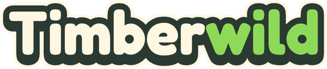 The Timberwild logo for dark backgrounds, with a cream rim